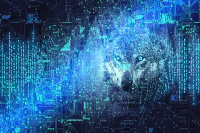 Ilustración de un lobo representando la amenaza de la inteligencia artificial para los locutores profesionales
